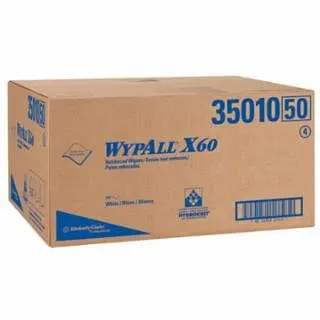 Kimberly-Clark Wypall X60 Professional Towels, Off-White, 20 W x 43.7 L, Flat Plate, 100 sheets per pack, 3 packs per box,...