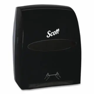 Scott Essential System Hard Roll Towel Dispenser, Wall Mount, Nylon, Black, Manual, Quantity: 1 piece, 46253