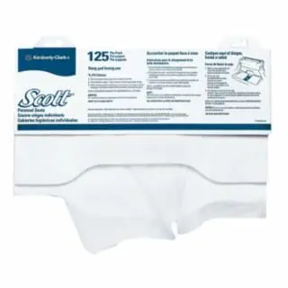 Scott Unique Personal Seats Toilet Seat Covers, 1-Ply, Paper, Quantity: 3000 pieces, 07410