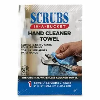 SCRUBS Quick-Connect Hand Cleaner Towels, Single Packet, Citrus, 100/Case, 42201