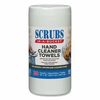 SCRUBS Wide Hand Cleaner Towels, Citrus, 30/Container, 6 Assortments/Case, 42230
