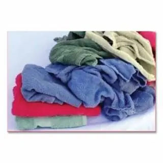 SOONER WIPING RAGS Assorted Colors, Terry Towel, 25 Lb/Ct, Quantity: 25 lbs, 114-25
