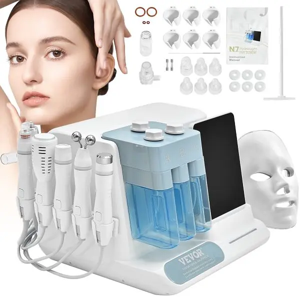 VEVOR 8 1 Hydrogen Oxygen Facial Machine, QYMBHLJ8H1005OROBV1