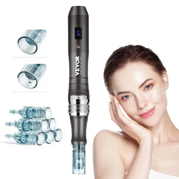 VEVOR Jumbo Professional Microneedling Pen 6-Speed Electric Beauty Pen 6 Needles, NMWZ63K16Z3K9RUEGV5