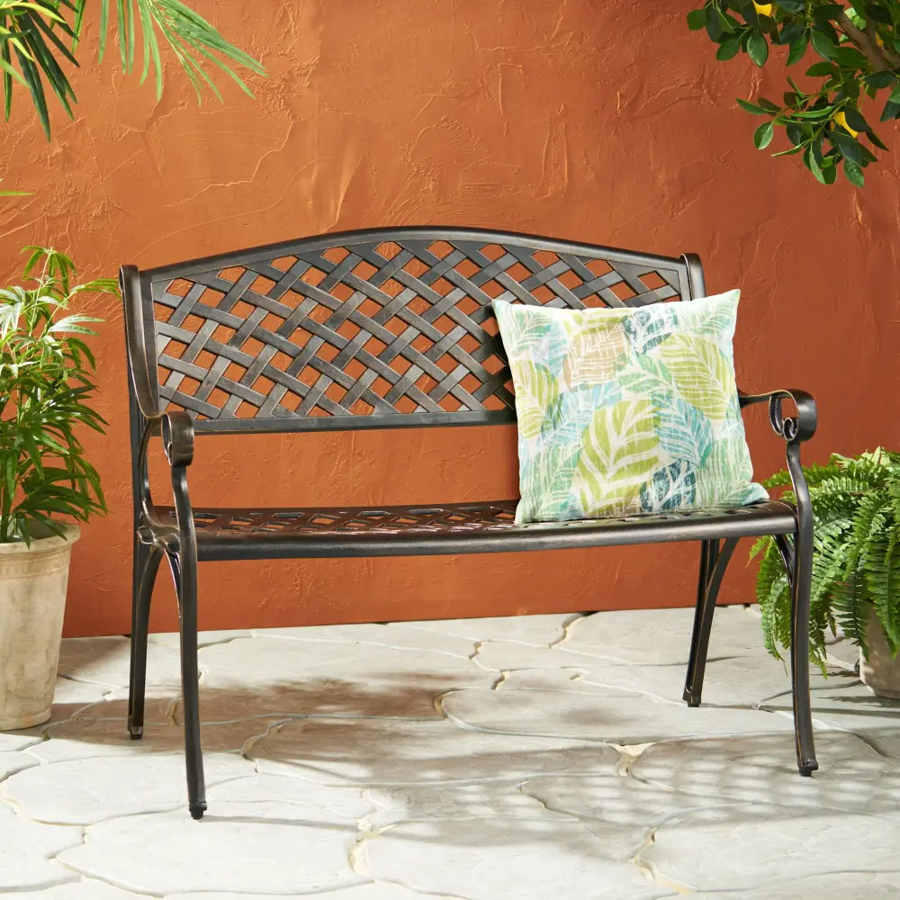 Spencer - Cast Bench - Warm-toned