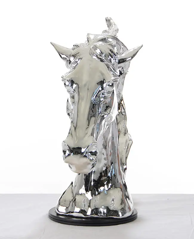SZ0002 Current Silver Horse Head Sculpture