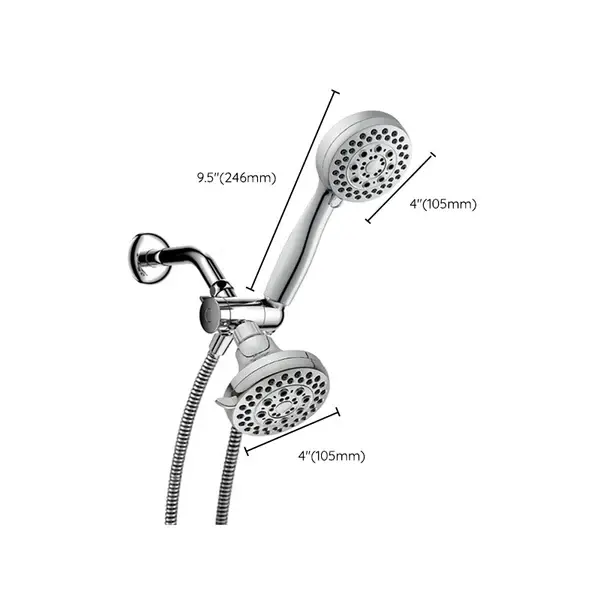 Traditional Dual Shower Heads Home Metal Round Shape Twin Shower