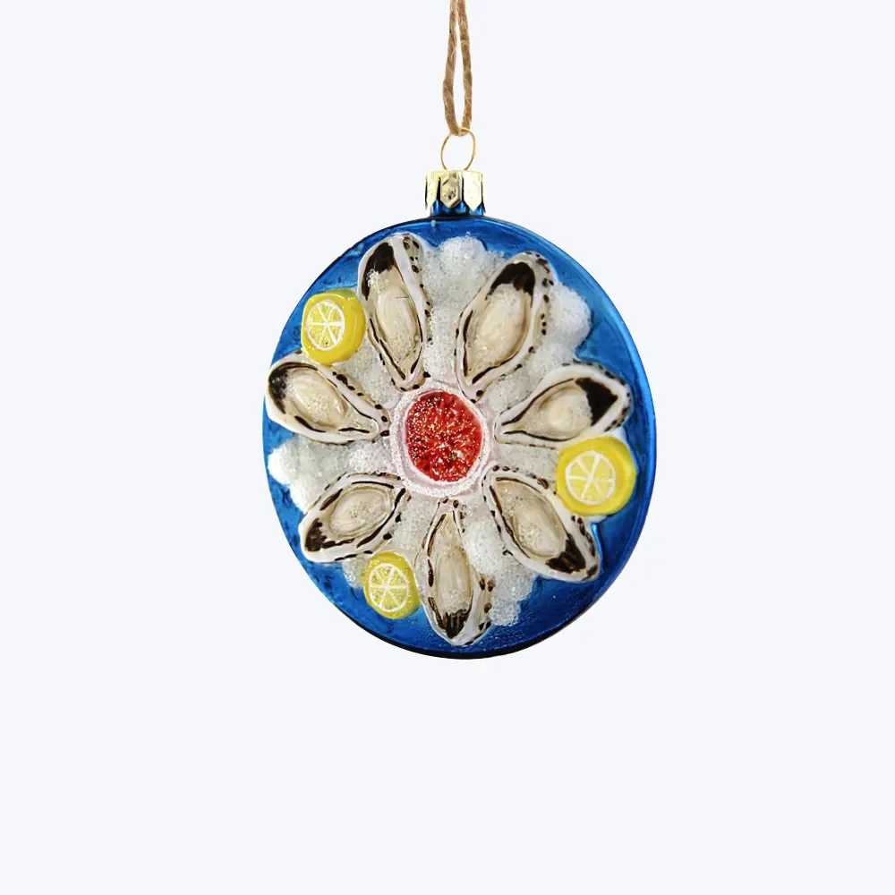 LED Illuminated Plate Oysters Ornament