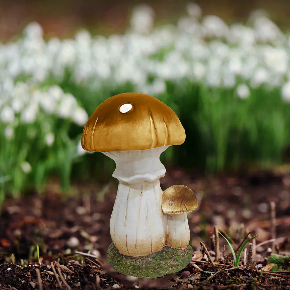 Medium Mushroom Decoration, Chestnut