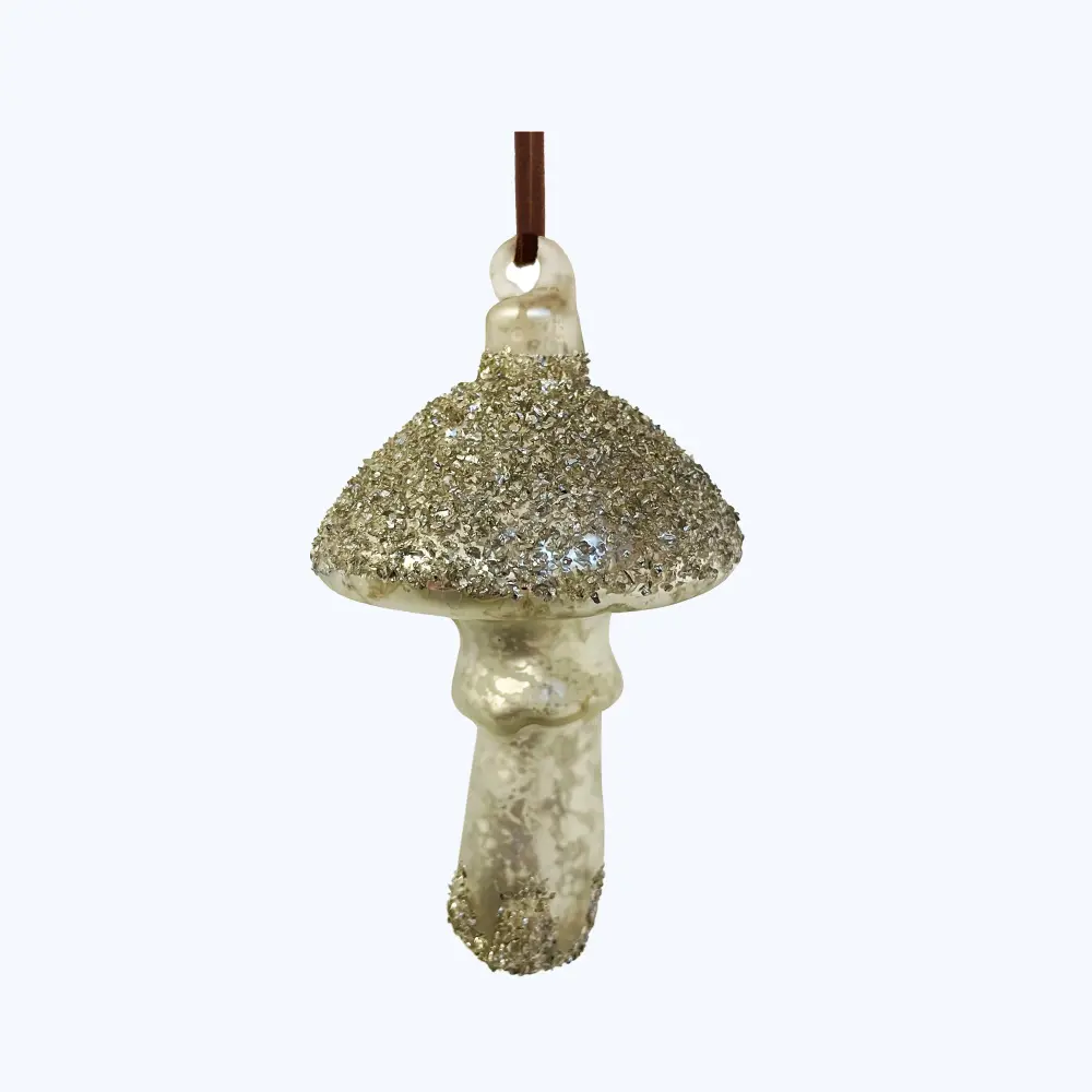 Reusable Glass Mushroom Ornament