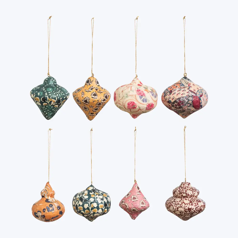 Reusable Paper Mache Ornament, Assorted