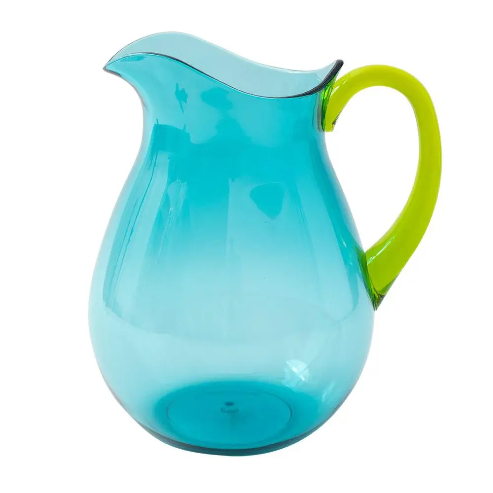 Acrylic Pitcher Turquoise Green Handle
