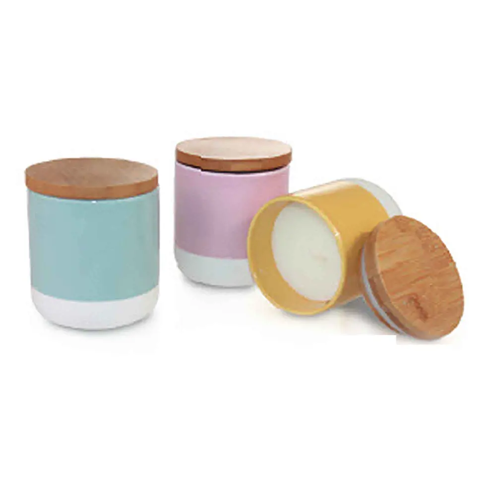 Citronella Candle Porcelain Pot Lid, 3'' x 3.35'' (Choice between 3 Models)