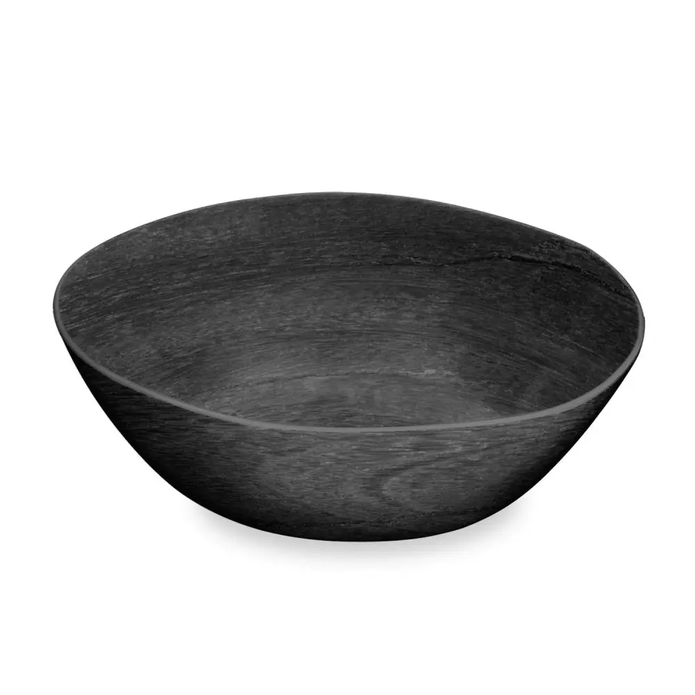 Faux Real Blackened Wood Serve Bowl, 12"