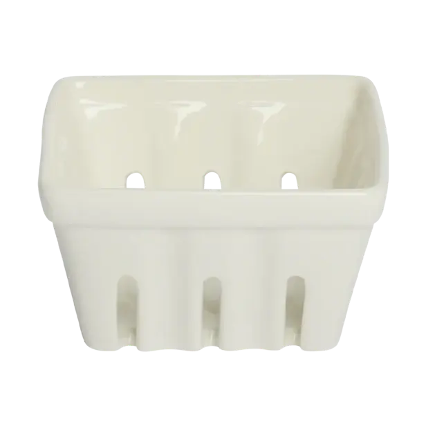 Fishs Eddy Farmers Market - Berry Basket - Alabaster (5 3/4")