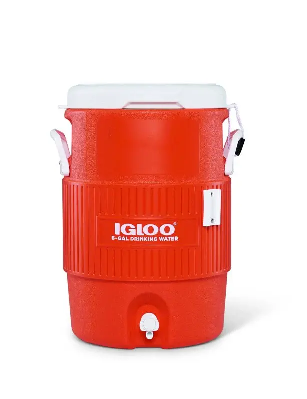 Igloo 42316 Water Jug, 5 gal, Orange/White, Reinforced Handle