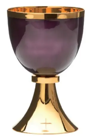 Molina - Purple Fire-Enameled Chalice Bowl Paten | 2705