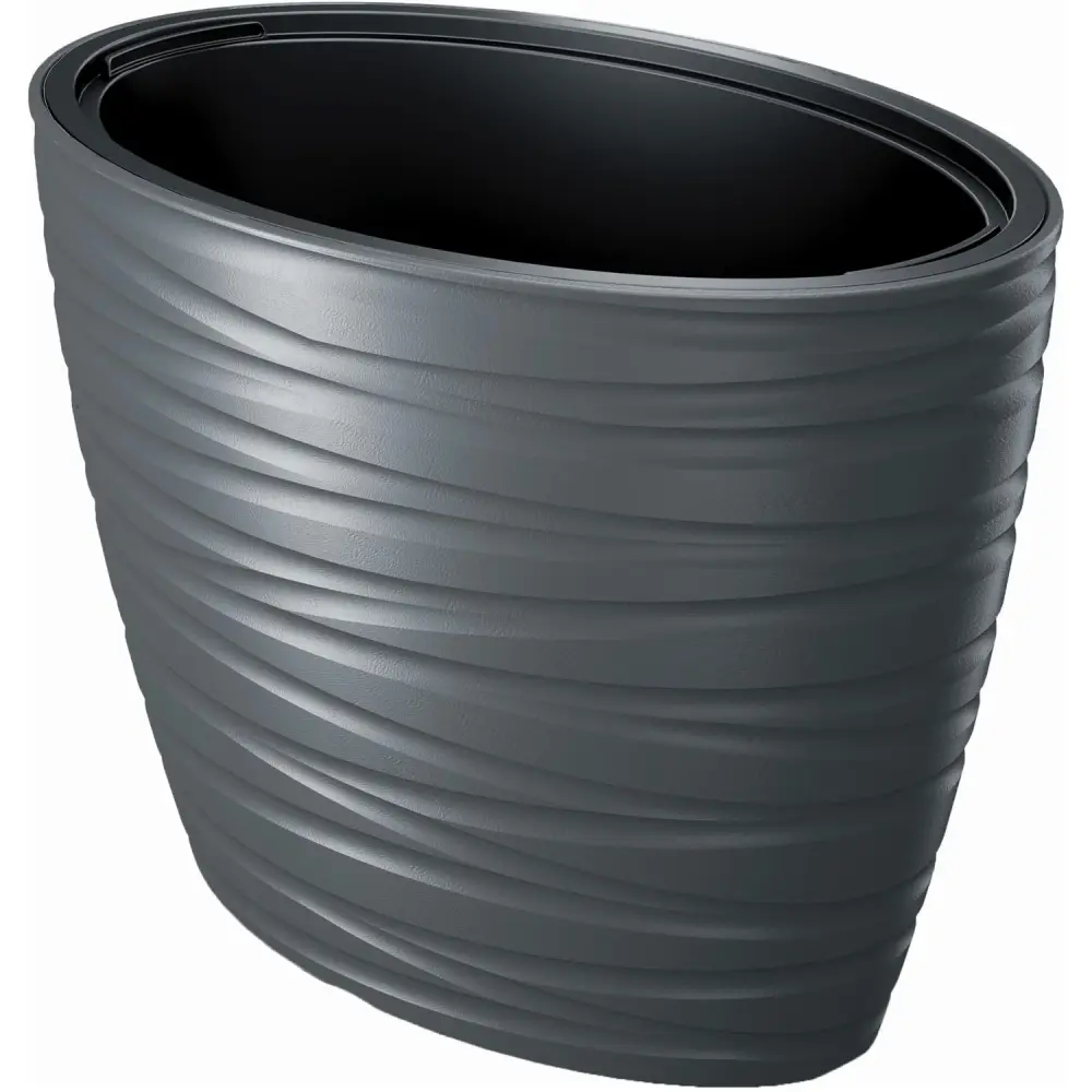 Pot insert Prosperplast Maze anthracite oval DBMZE600-S433