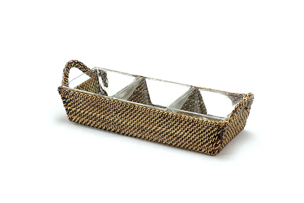 Sectional Server, Incorporates Glass Dishes