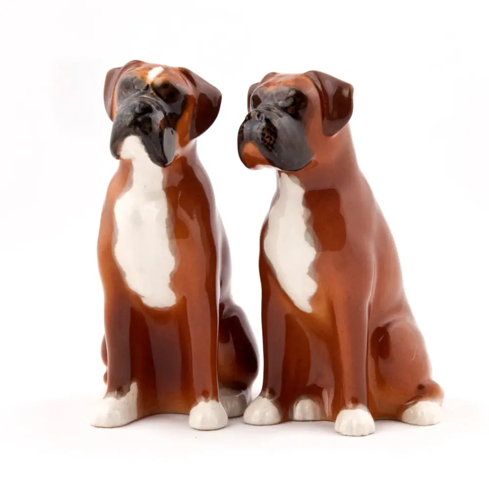 Ceramic Boxer Salt and Pepper Shaker Set