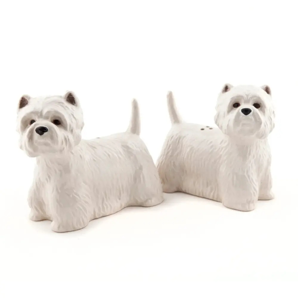 Ceramic Westie Salt and Pepper Shaker Place