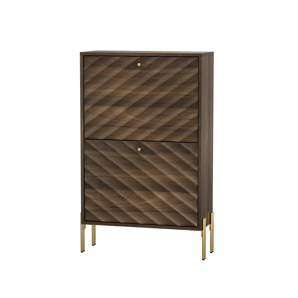 Shoe Cabinet, Freestanding Organizer Entryway - Walnut