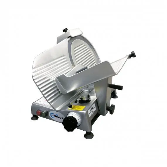 Univex Corrosion-Resistant Electric Food Slicer, Economy Series, manual, Maximum duty 2 hours day, 12" diameter blade...