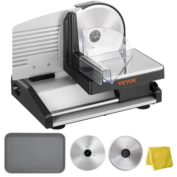 VEVOR 7.5" Meat Slicer 200W Electric Deli Slicer Meat Veggie Bread, BZDQPJ200W75I7CZUV1