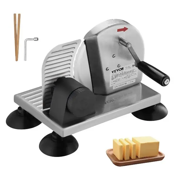 VEVOR Manual Bread Slicer 0-6" Cheeser Butter Cutting Kitchen Restaurant, SDMBQPJ75INC4T7C3V0