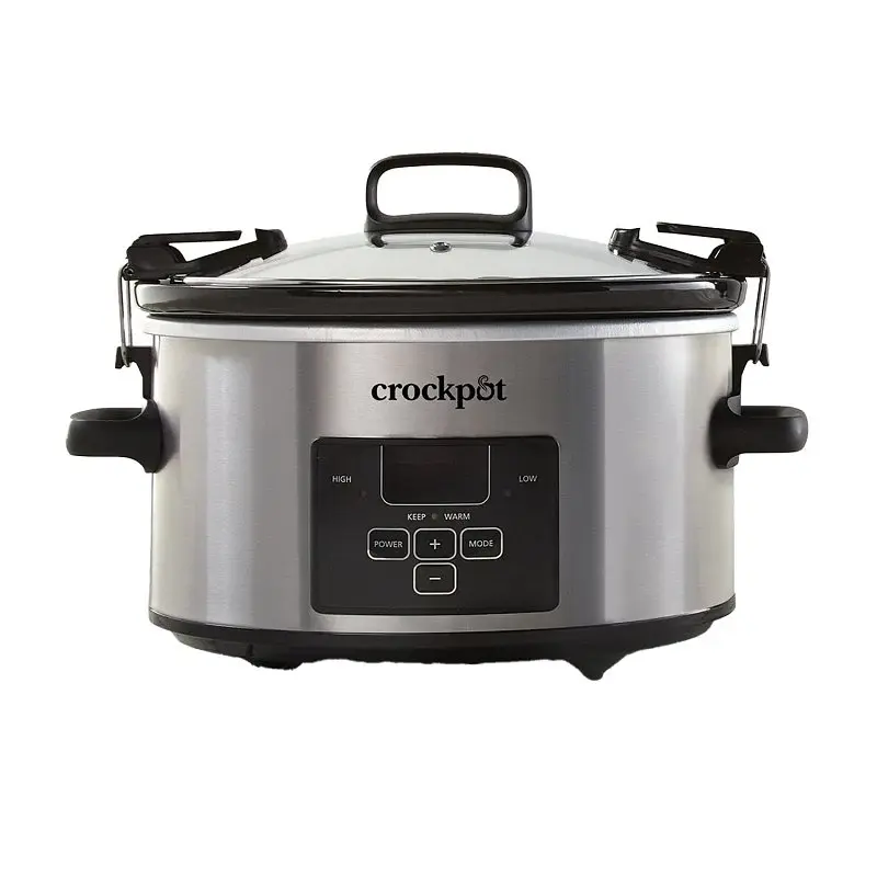 Crock-Pot 2122615 Cook and Carry Slow Cooker, 4 qt Capacity, Electronic Control, Stainless Steel