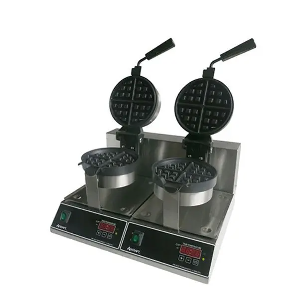 Adcraft Big Belgian Waffle Maker 7" Round - Double, BWM-7/R-2