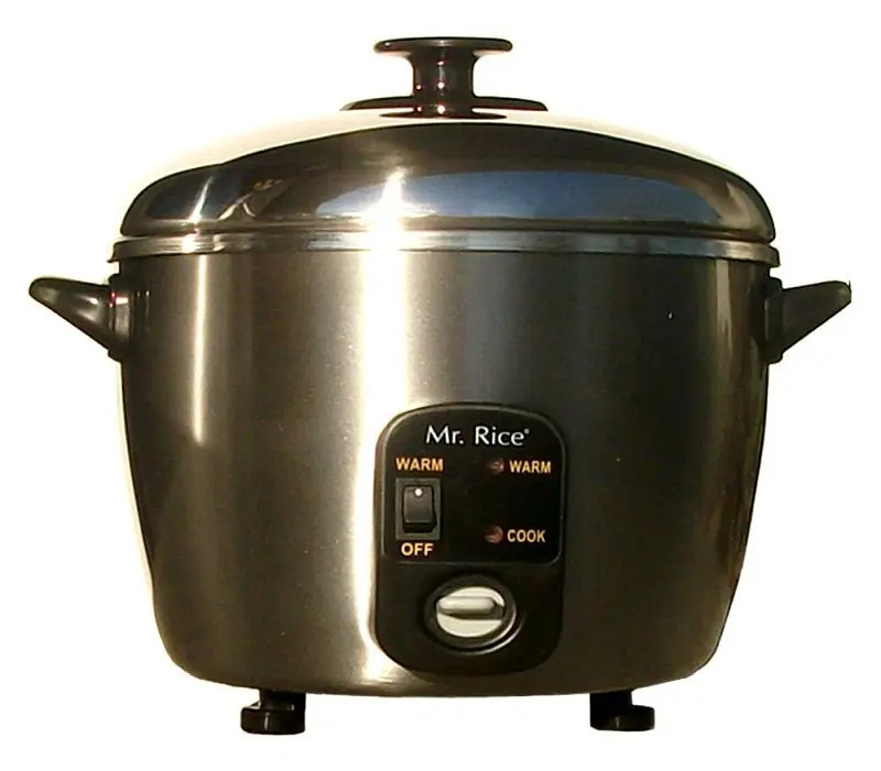 Sunpentown Ergonomic 3-cups Stainless High-Carbon Steel Rice Cooker/Sgrouper, SC-886