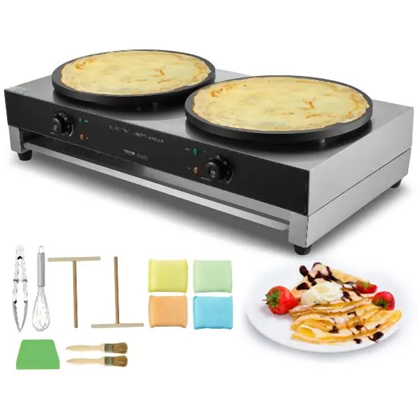 VEVOR 16-Inch Electric Crepe Maker Commercial Crepe Machine 3400W Double Head, SYJBJZYBP2ZF9O1N5V1