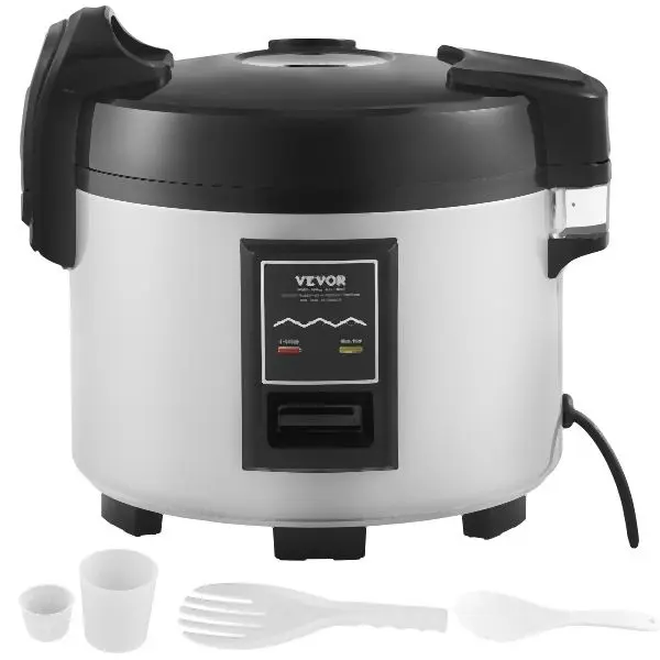 VEVOR Advanced Commercial Rice Cooker 60-Cup Non-Stick Pot 13L 12H Keep Warm Restaurant, SYDFBLGS13LLIE3JYV1