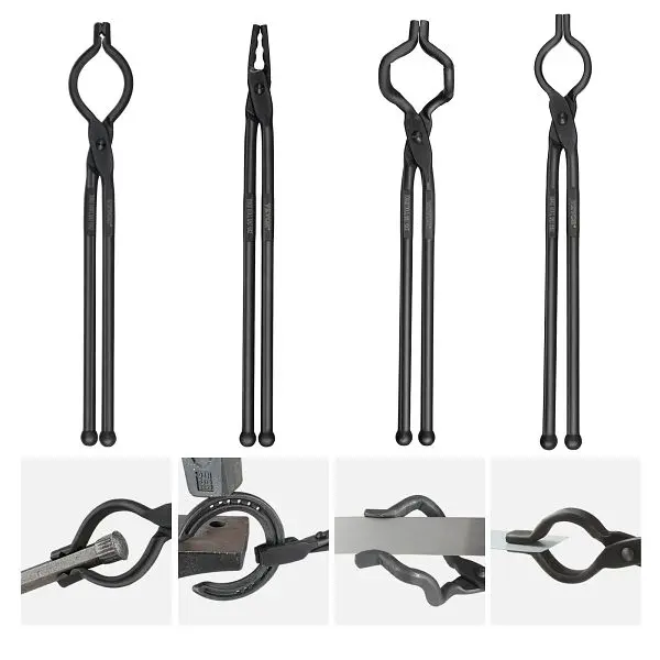 VEVOR Blacksmith Tongs 18”, 4 Pieces, DVBITWOLFZV18ZMZUV0