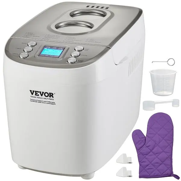 VEVOR Bread Maker, 15--1 3LB Dough Machine, Nonstick Ceramic Pan Automatic Breadcreater Gluten Free Setting, MBJBXG3LB850G...