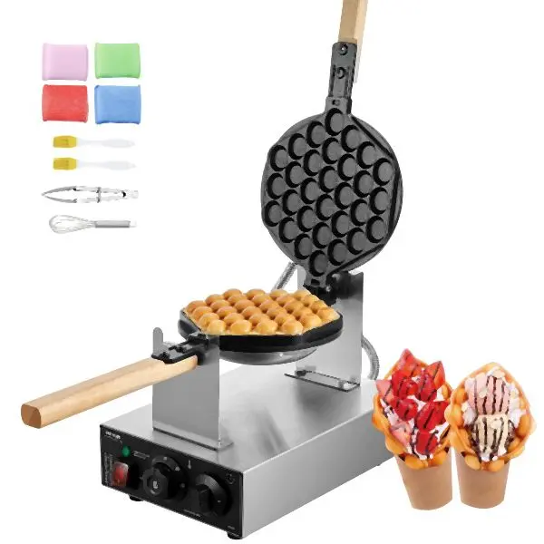 VEVOR Commercial Bubble Waffle Maker Egg Pancake Baker Machine 1400W Non-Stick, SYQPHFBJDP1PGYHUZV1
