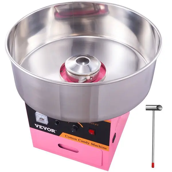 VEVOR Electric Cotton Candy Machine Wood Stainless Carbon Steel Bowl, Sugar Scoop & Drawer, TSMHTJFSWGZMWHXM3V1