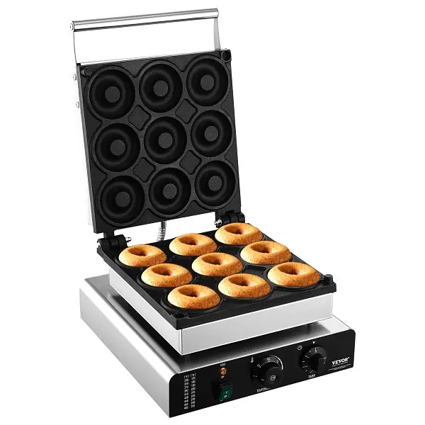 VEVOR Electric Donut Maker, 2000W Commercial Doughnut Machine Non-stick Surface, XXSYTTQJ110VQBD4TV1