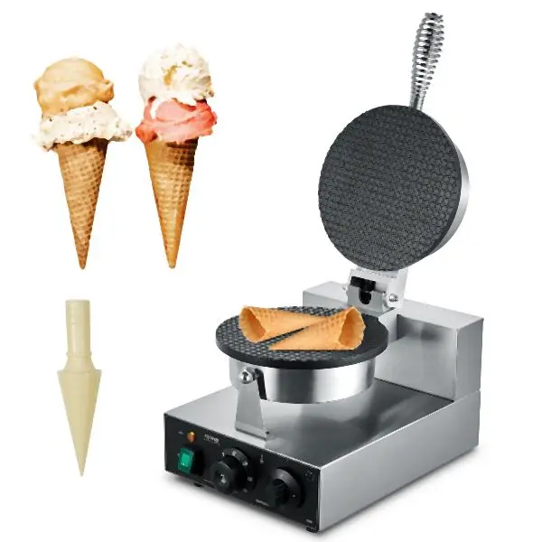 VEVOR Electric Ice Cream Cone Maker Commercial Waffle Cone Egg Spool 1230W, SYBJLTTHFBJDEUE83V1