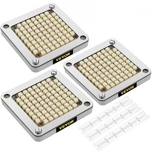 VEVOR French Fry Cutter Chopper Replacement Blade & Push Block 3/8-inch 3 Pieces, FKTHQC338INCH3QKXV0