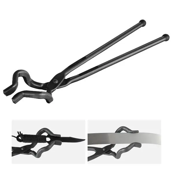 VEVOR Hardened Ebonysmith Tongs, 18” Z V-Bit Tongs, DZQDPQZV18YZLIJY0V0