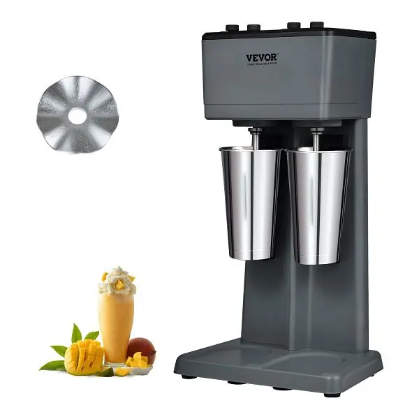 VEVOR Milkshake Maker, 375W x 2 Electric Milkshake Machine, STNXJHABS375W5L6HV1