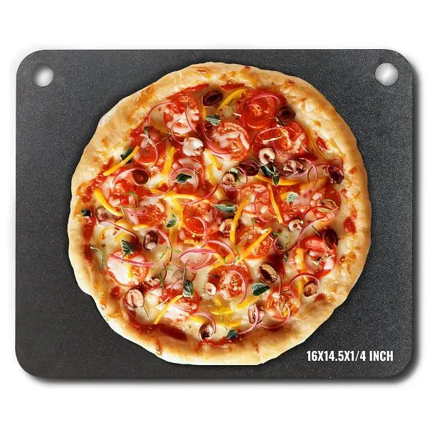 VEVOR Robust Pizza Metal Steel, 16" x 14.5" x 1/4" Pizza Steel Plate Oven, FXPSPSGB1614O1YE3V0