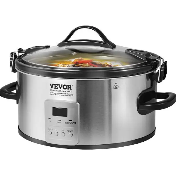 VEVOR Slow Cooker, 7QT 280W Electric Slow Cooker Pot 3-Level Heat Settings, DGMDGTC7QT34568YKV1