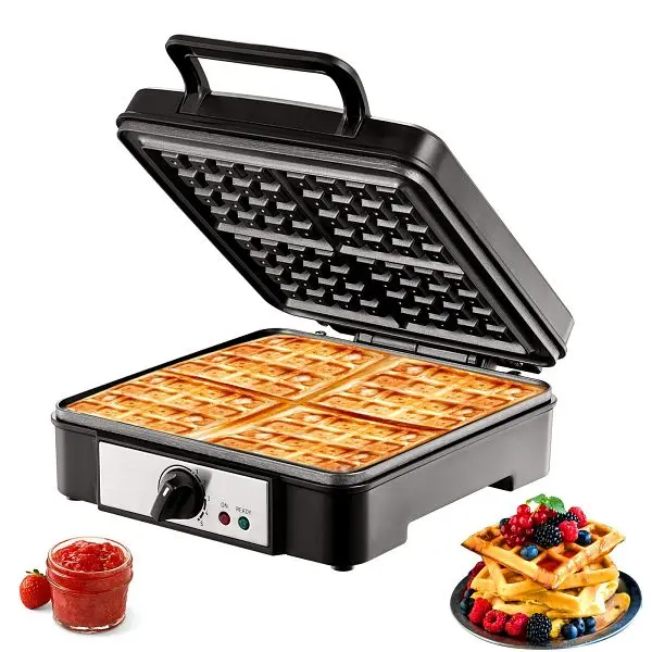 VEVOR Waffle Maker, 4 Slices per Batch, FXHFBJHFBFGZ4C0IMV1