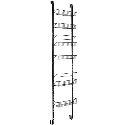 Costway Over Door Pantry Arranger Rack Adjustable Door Hook and 6 Binquireet, KC53789