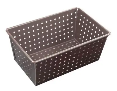 Gobel Compact Non-stick perforated bread pan, 160x100 mm external / 140x80mm internal, height 70mm, 3 Pieces, 234010