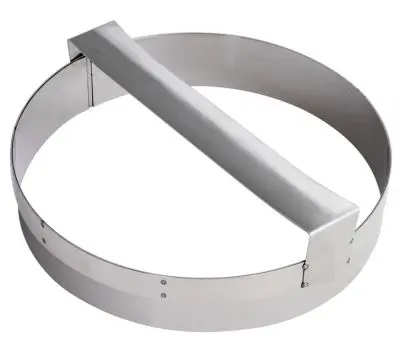 Gobel Stainless Steel pastry cutter handle, plain round, Galette des Rois, Ø240 mm height 42 mm, 845140