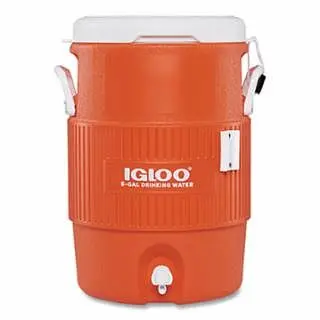 Igloo Industrial Seat Top Water Jug, 5 Gal, Orange, Single piece per pack, 42316